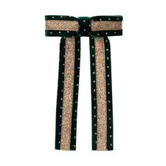 Bow Clips | Circus Glitter Green