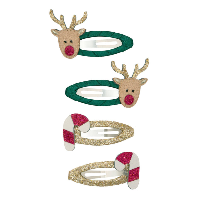 Christmas Rudolph & Candy Cane Clic Clacs