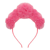 Pink ruffle flower headdress