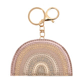 Pink rainbow keyring