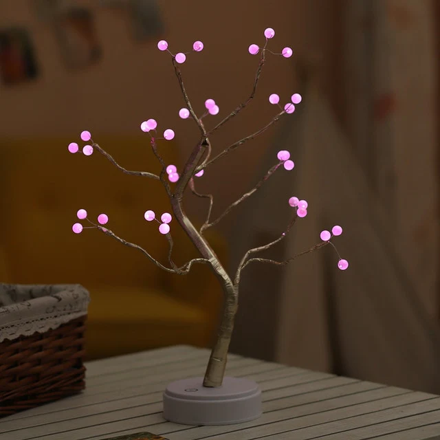LED Tree Lamp With 36 Lights Pink