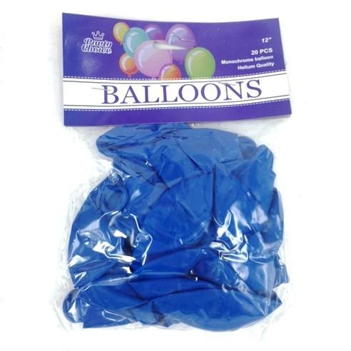 BALLOON 12" 20PC BLUE