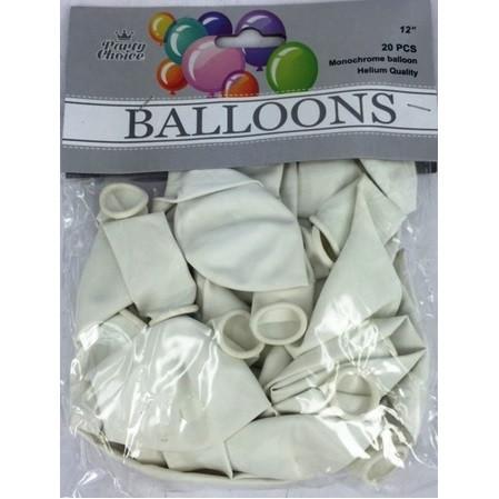 BALLOON 12' 20PC WHITE