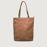 Moana Road Fendalton tote bag. Tan vegan leather with patterned interior lining