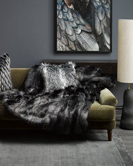 Black Coyote Throw