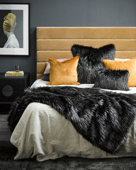 Ebony Plume Oblong Cushion