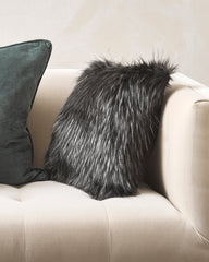Ebony Plume Square Cushion