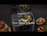 MasterPro XL 3.8L Smart Food Waste Disposal Dark Grey 33.5x26x33.8cm