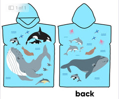Kids Towel Hoodie Under the Sea 2-4 Years