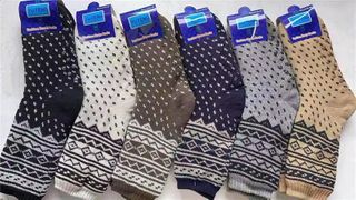 Bulk Buy 12 Pairs Thermal Anti-Slip Socks 27cm