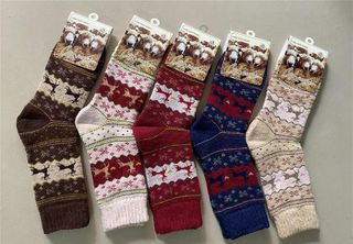 Bulk Buy 12 Pairs Socks Pattern Assorted