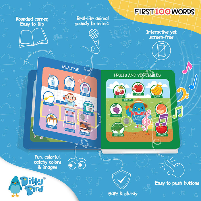 Ditty Bird Sound Book - First 100 Words