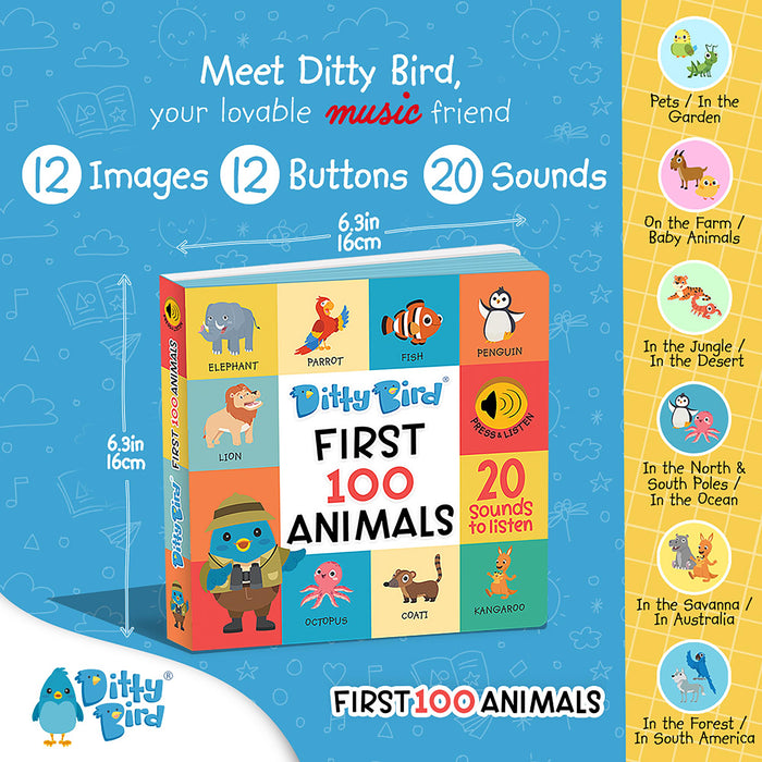 Ditty Bird Sound Book -First 100 Animals
