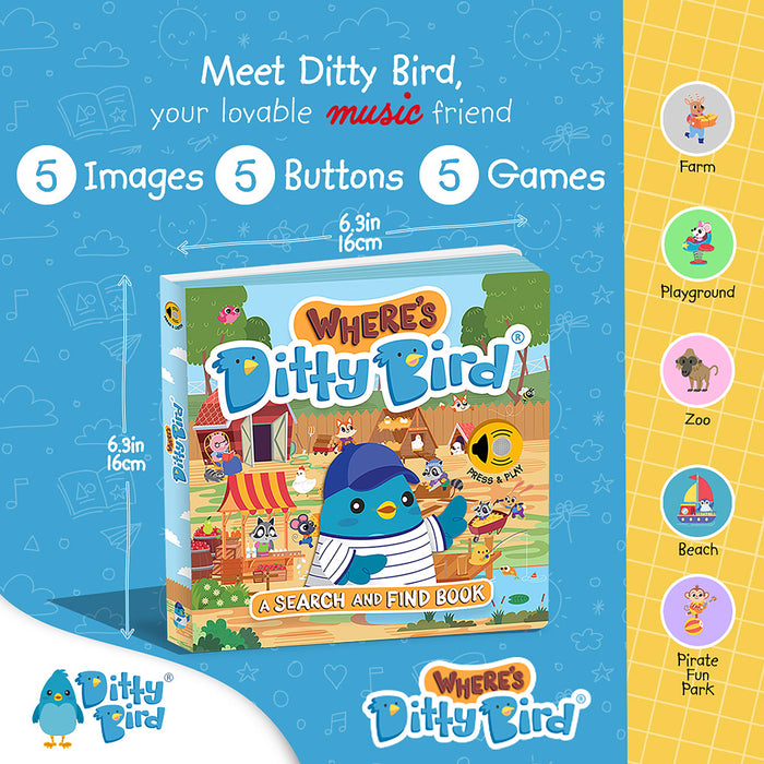 Ditty Bird Sound Book - Where's Ditty Bird?
