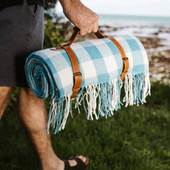 Picnic Blanket - Blue Check