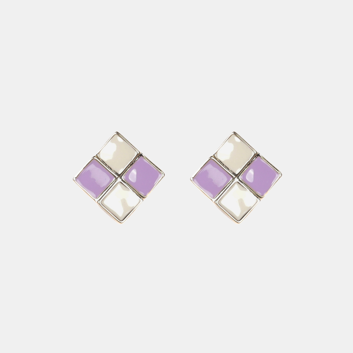 Orchid Earrings - Lilac/White