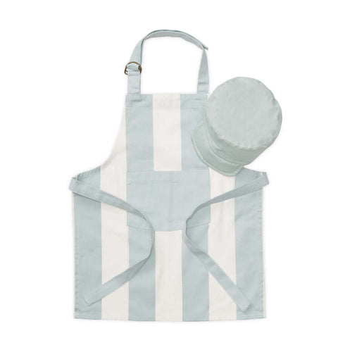 Cam Cam Shop Keeper Apron & Hat - White/Blue