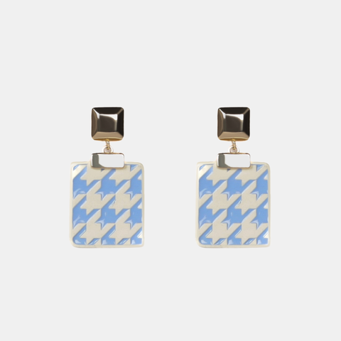 Heather Earrings - Blue/White