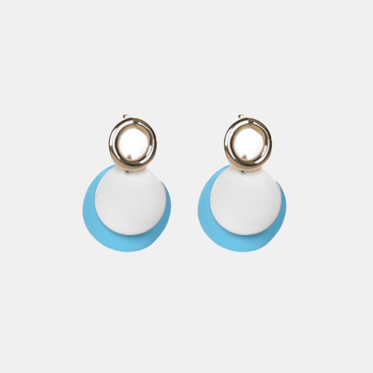 Iris Earrings - Blue/White