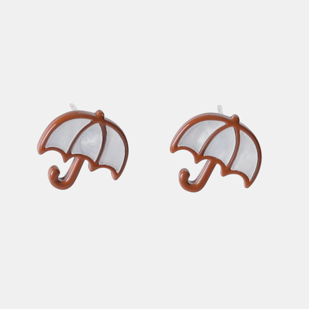 Umbrella  Earrings - White