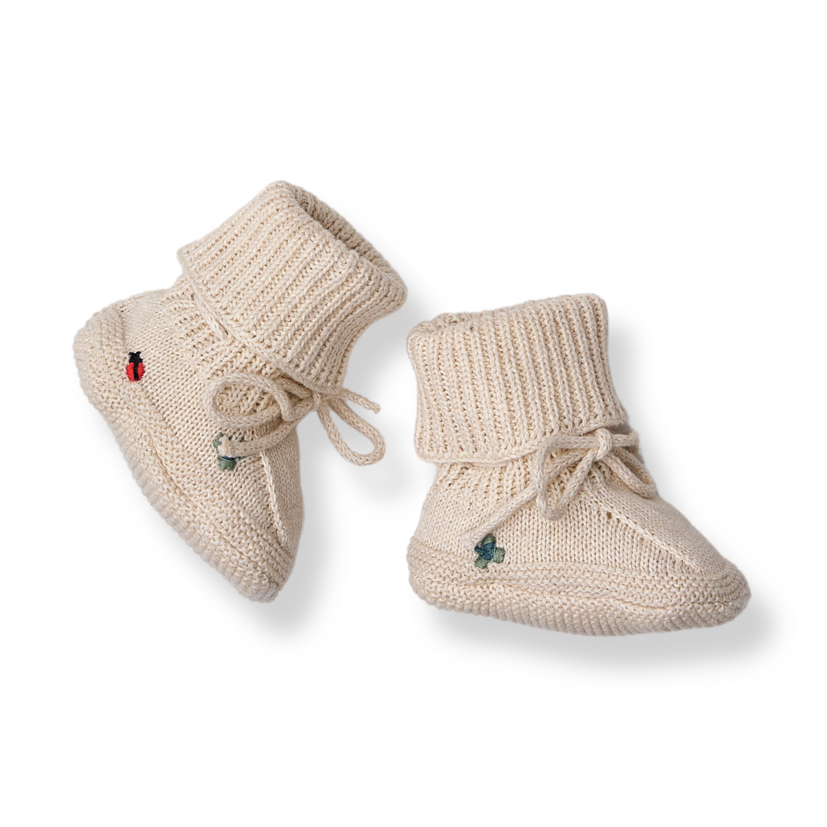 Booties - Althea | Clover on Cream | 0-4mo