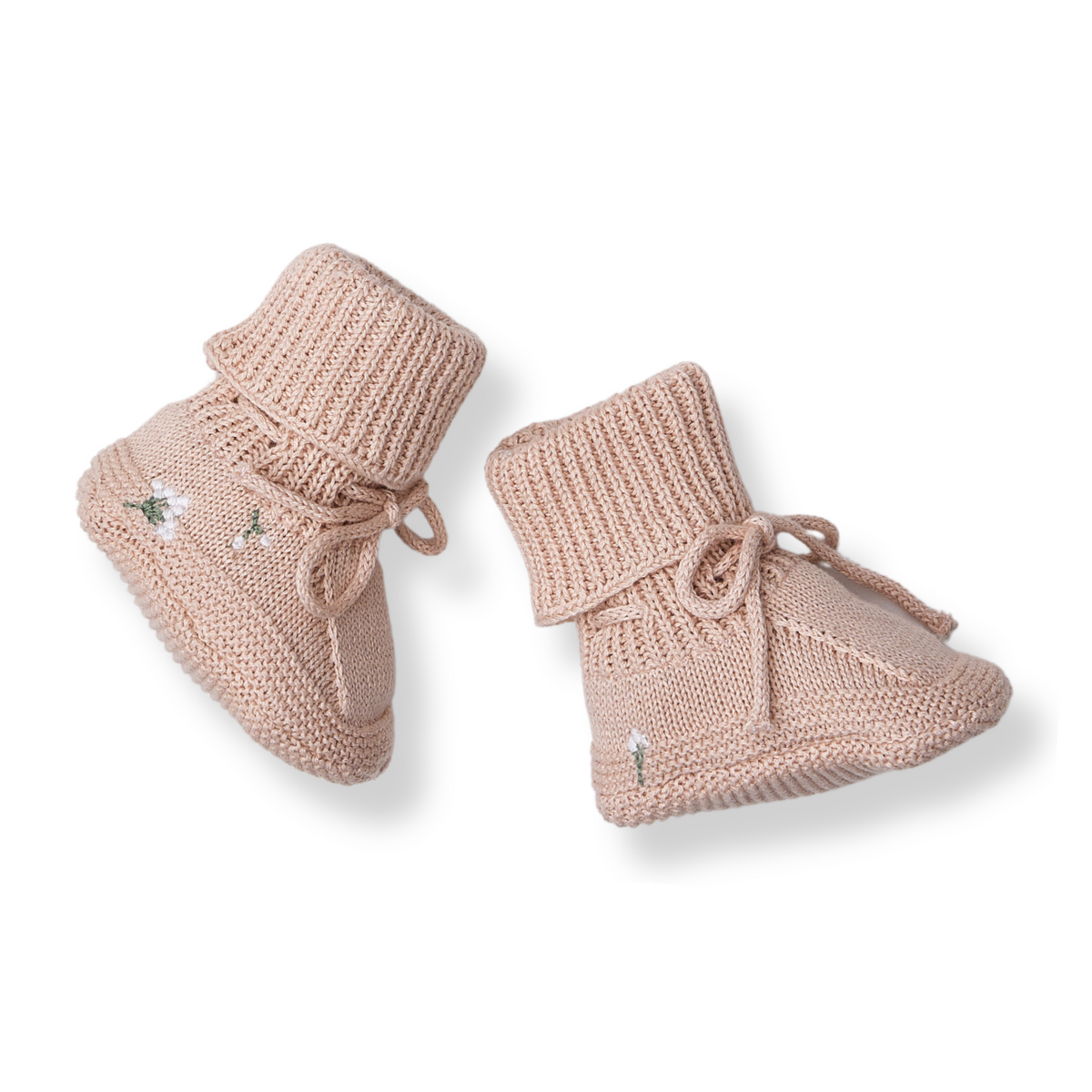 Booties - Althea | Flower on Mellow Rose | 0-4mo