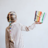 Mimi & Lula | Bright Rainbow Ribbon Basket Bag