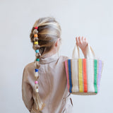 Mimi & Lula | Bright Rainbow Ribbon Basket Bag