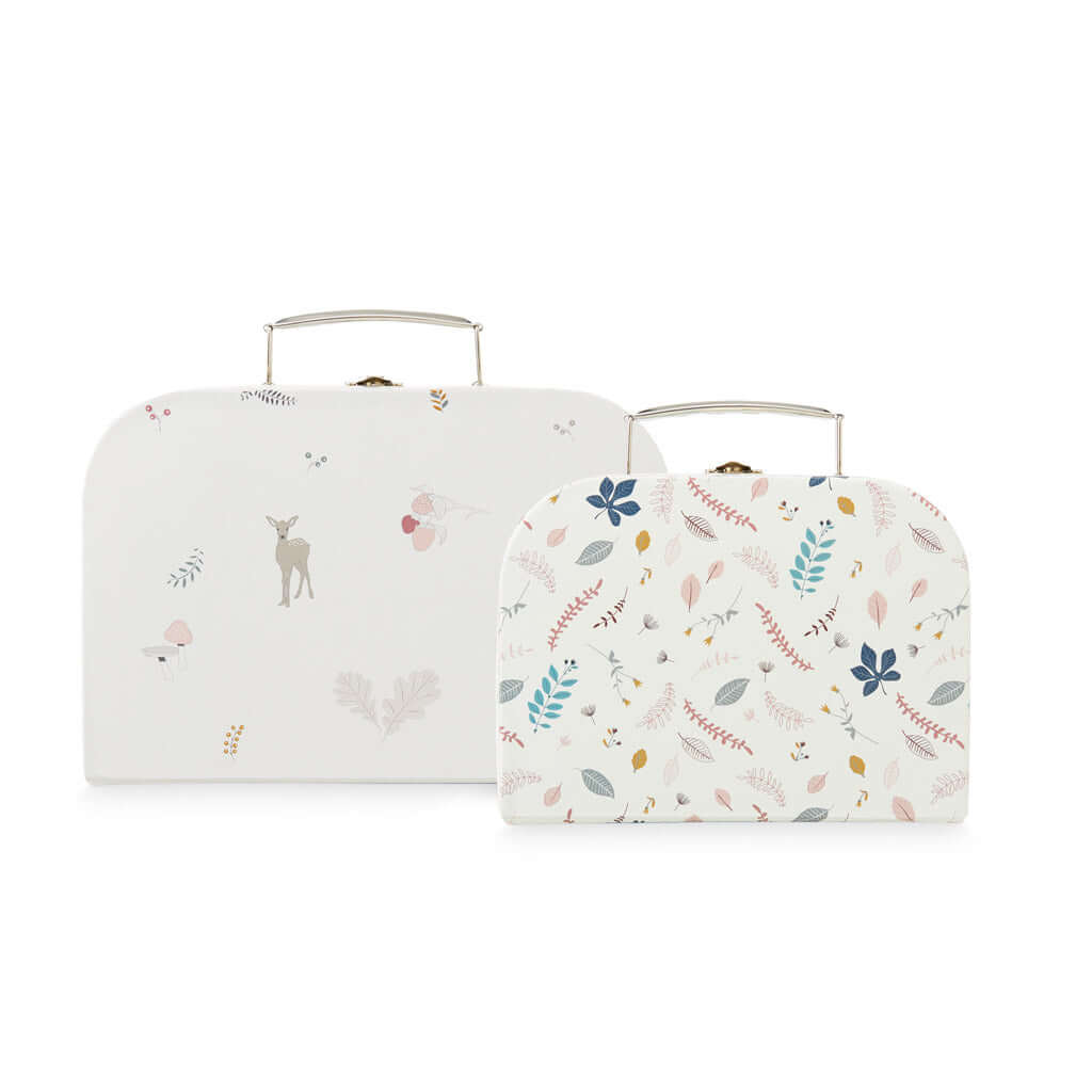 Cam Cam Kids Suitcases Set - Fawn + Pressed Leaves Rose