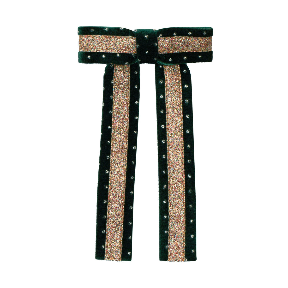 Bow Clips | Circus Glitter Green