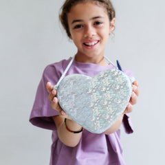 Holographic heart bag