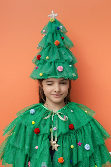 Mimi & Lula | Christmas Tree Cape Green With Stars