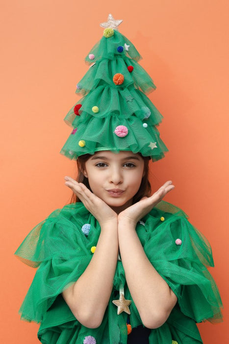 Mimi & Lula | Christmas Tree Cape Green With Stars