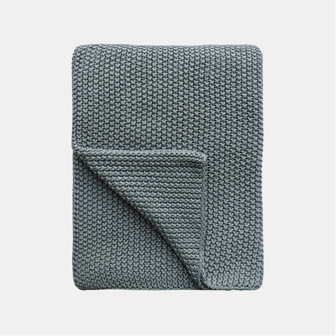 Devon Organic Cotton Throw - Slate