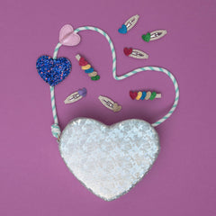 Holographic heart bag