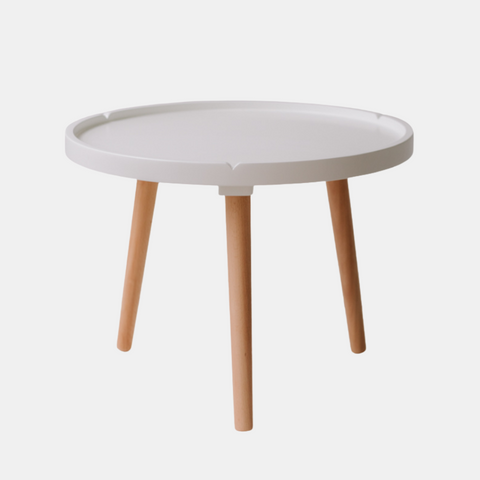 Ariel Round Table - Natural/White