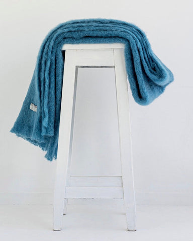 Windermere Mohair Throw - Lake