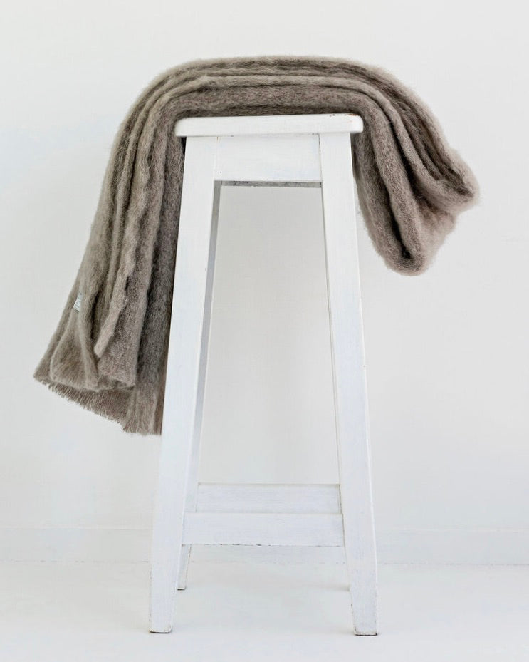 Windermere Mohair Throw - Manuka