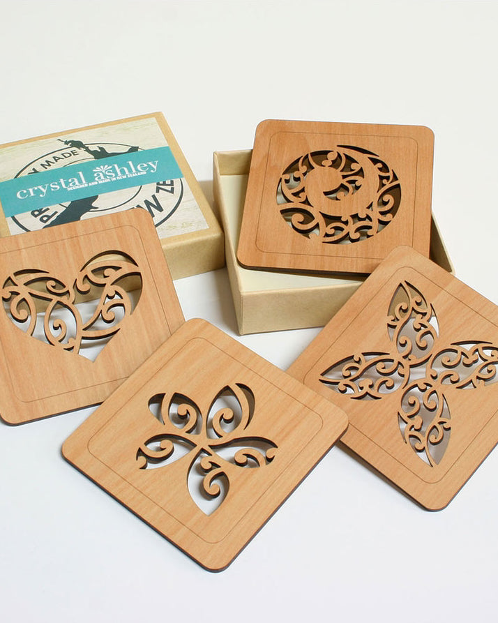 Coasters - Kowhaiwhai by Crystal Ashley