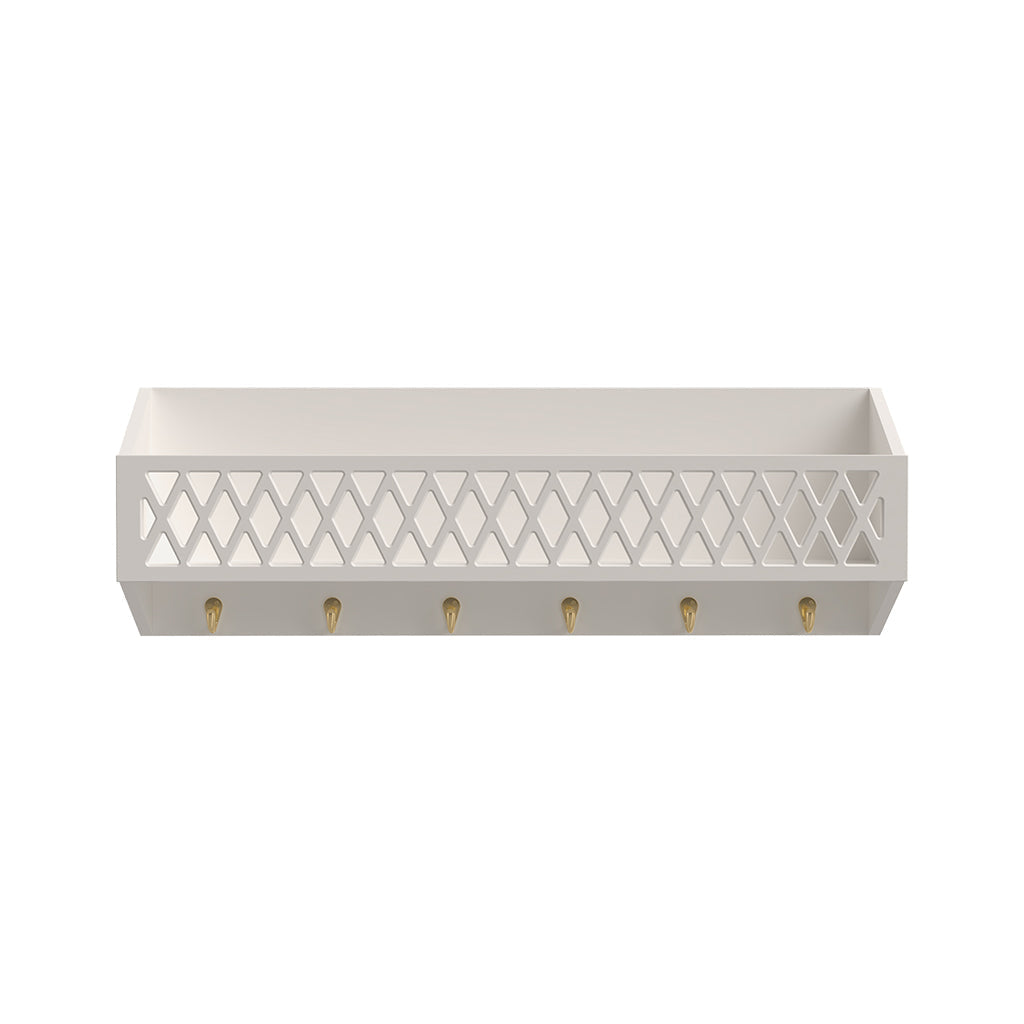 Cam Cam Harlequin Shelf with Hooks - Light Sand