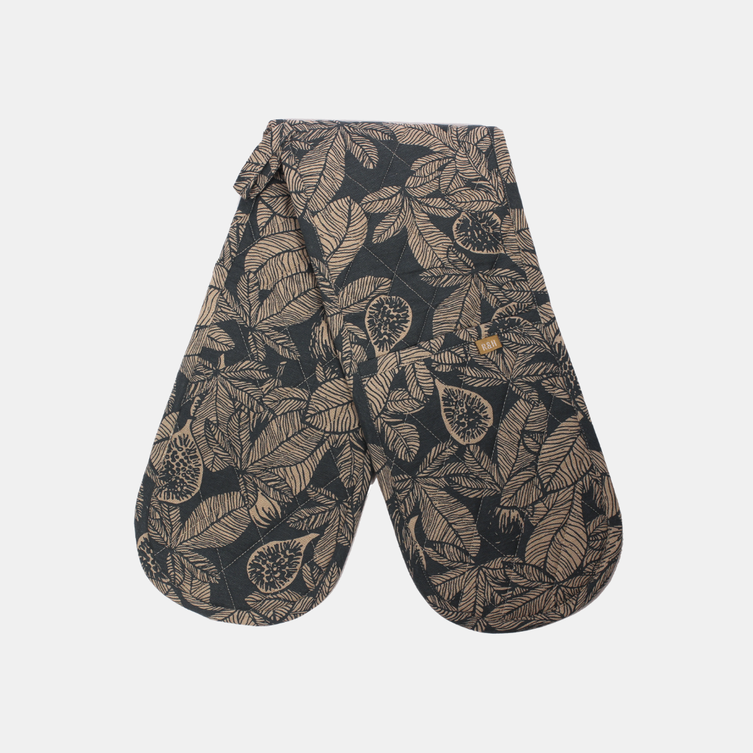 Fig Tree Double Oven Glove - Dark Slate