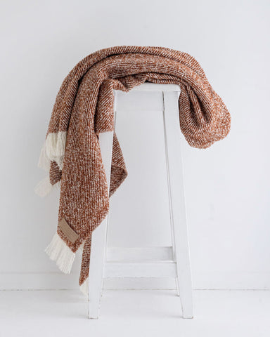 Wool Twill Throw - Copper