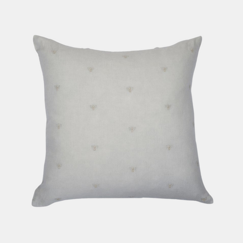 Mason Bee Linen Cushion 45cm - Sky Grey