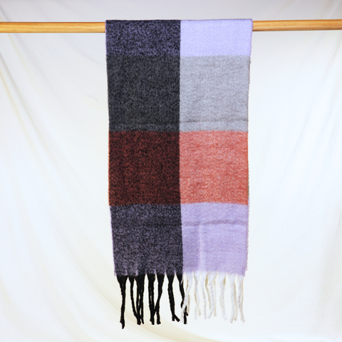 Arlo Check Scarf - Lilac