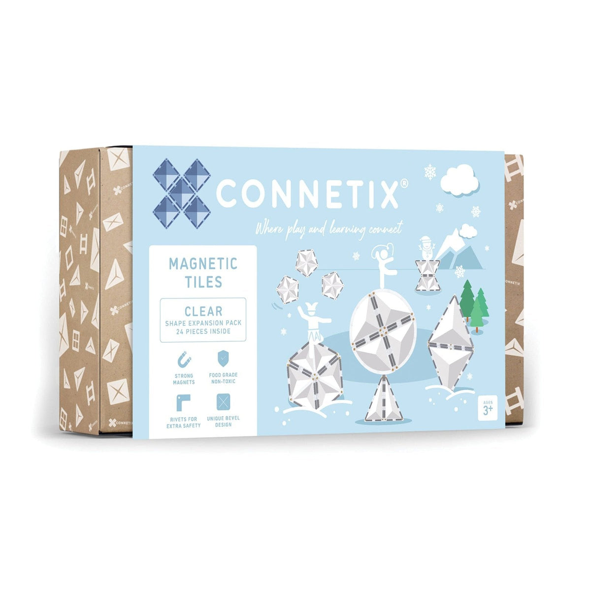 Connetix CLEAR | 24 Piece SHAPE Expansion Pack