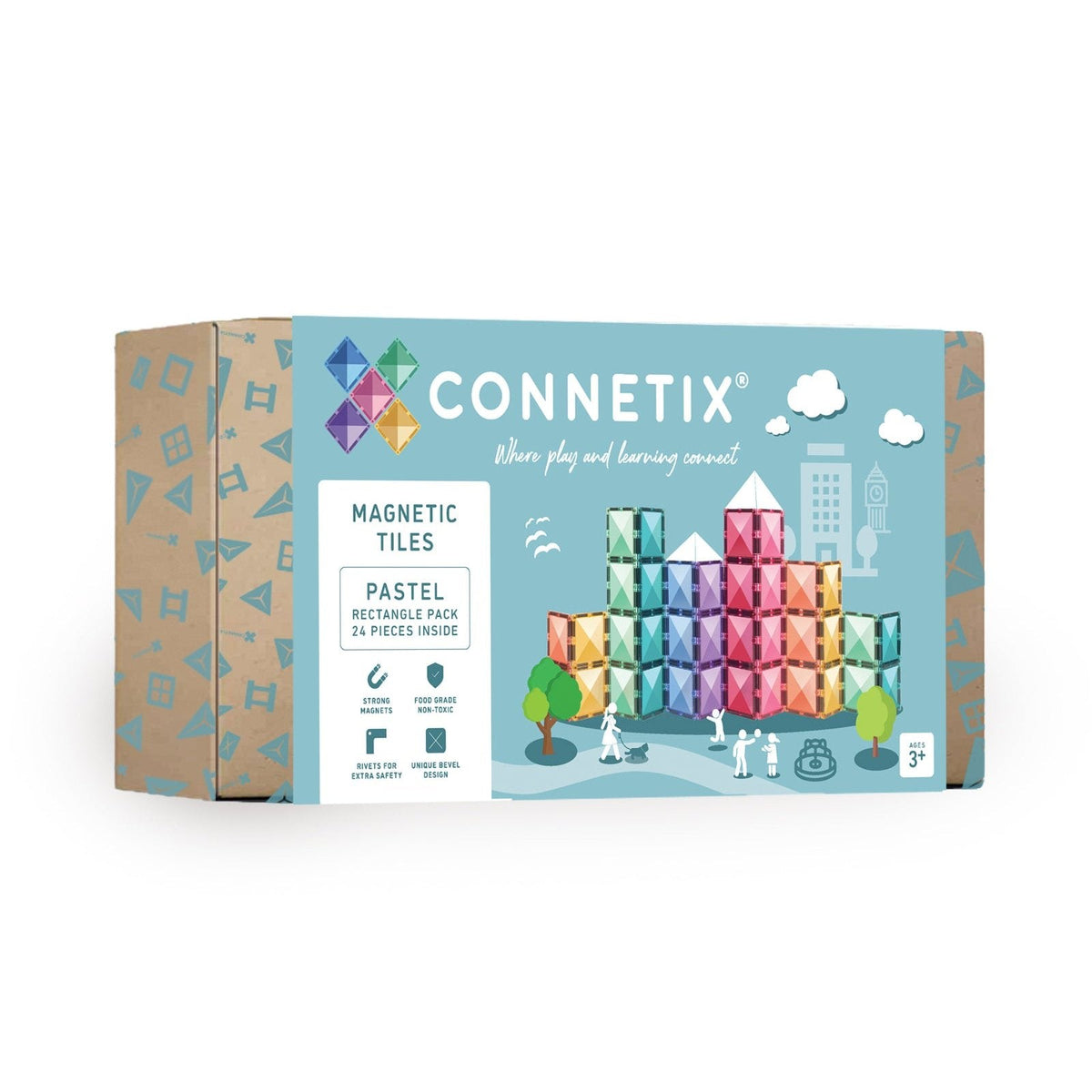 Connetix PASTEL | 24 Piece RECTANGLE Pack