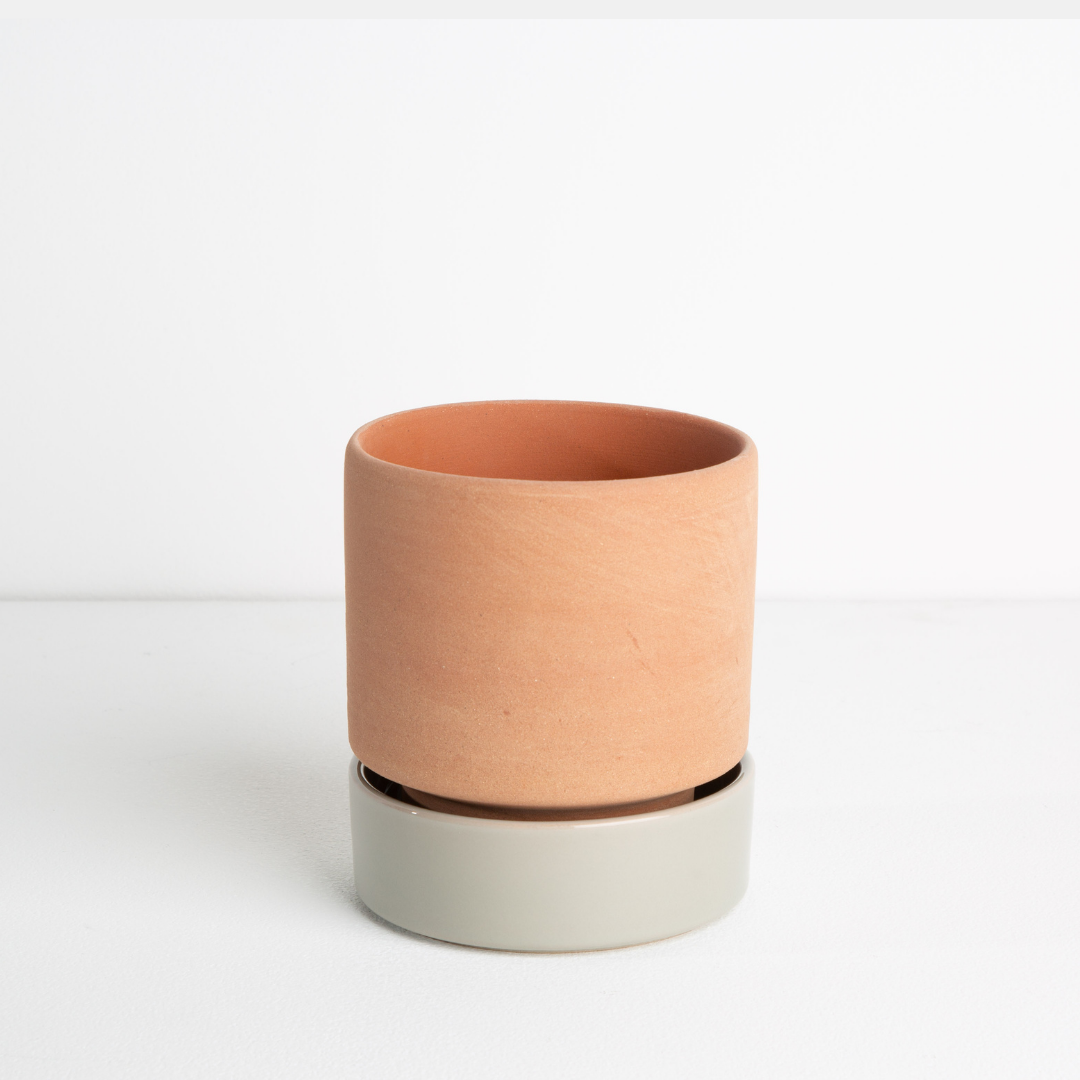 Grace Planter Small - Rose Terracotta & Sage