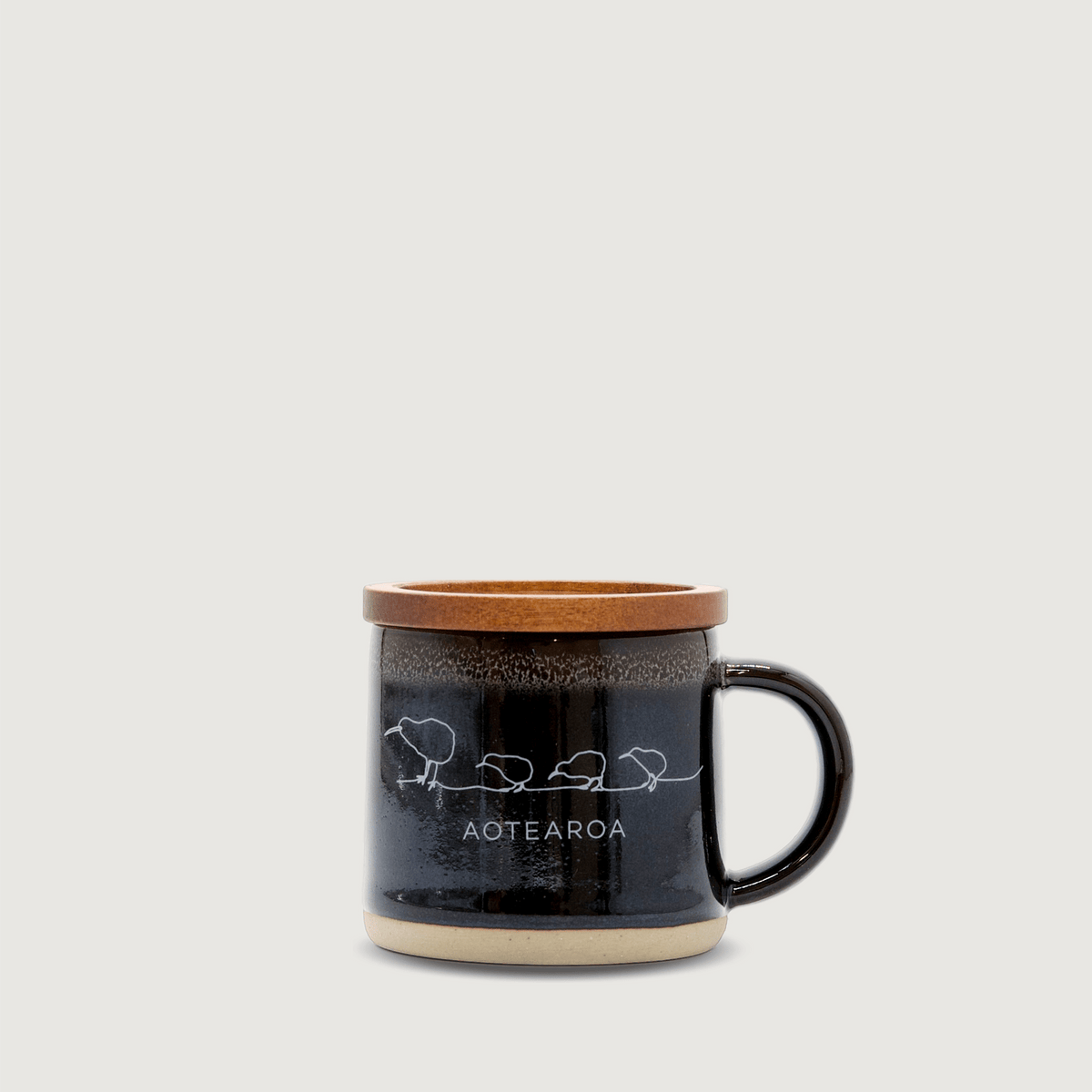 Kiwi Ceramic Espresso Mug - Black