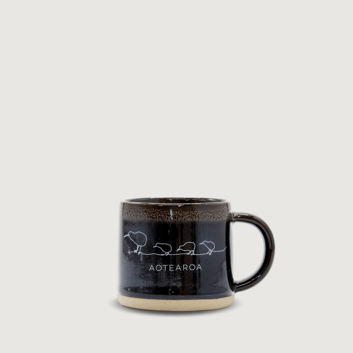 Kiwi Ceramic Espresso Mug - Black