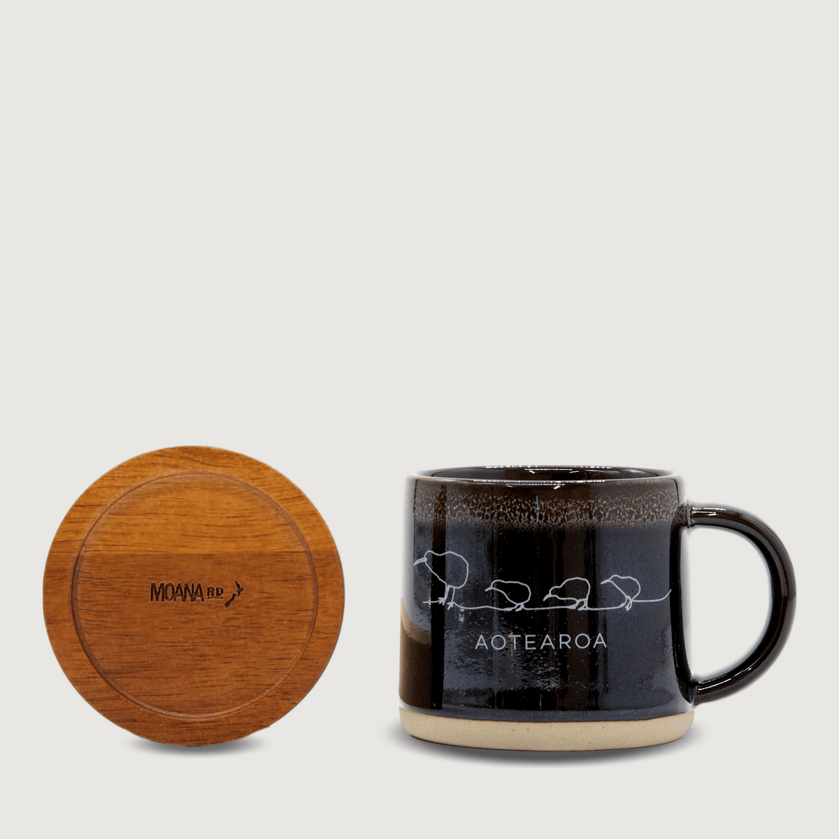 Kiwi Ceramic Espresso Mug - Black